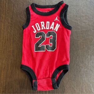 Jordan Michael Jordan 23 Red Baby Onesie Sz 6 M